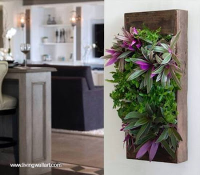 Panel de plantas sobre pared Jardín decorativo vertical para interiores