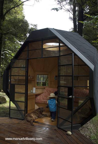 Pequeña cabaña poliédrica