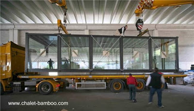 Módulo para la construcción de una casa sobre camión para su entrega