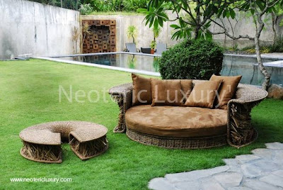 Cama de día redonda