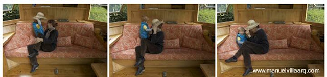 La pequeño cabaña adentro