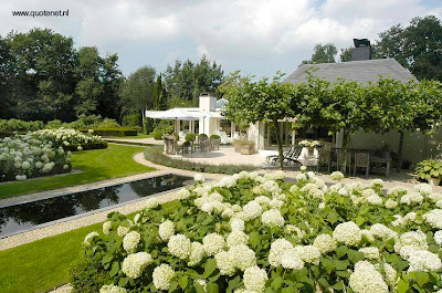 Jardines con flores y diseño