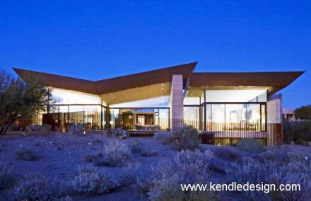 casa-de-diseño-noche Casa en la noche