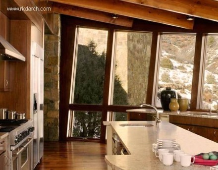 Cocina de la casa de montaña Cocina de la casa