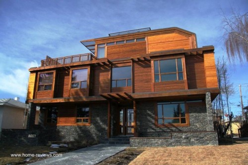 Moderna casa de madera en Canadá