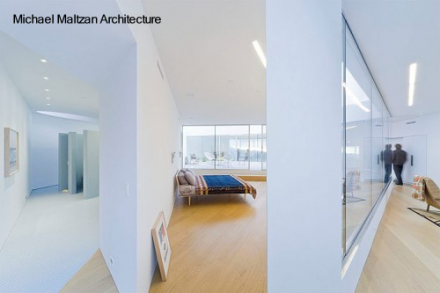 Ambientes de la residencia abiertos sin puertas Interior dormitorio baño sala de la casa contemporánea californiana