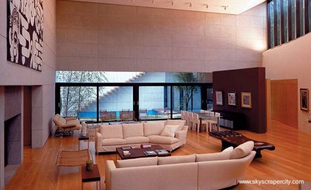 Living de la casa de Viñoly Sala de estar