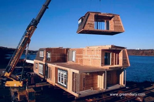 Vivienda americana de madera Casa prefabricada de madera armada por partes