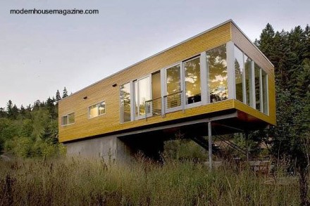 Casa moderna estilo Contemporaneo en Estados Unidos Casa contemporánea sobreelevada