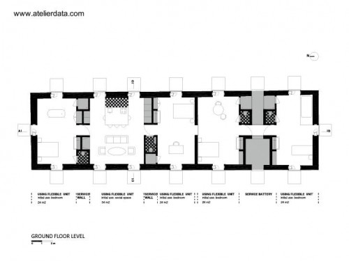 Plano de planta muros interiores