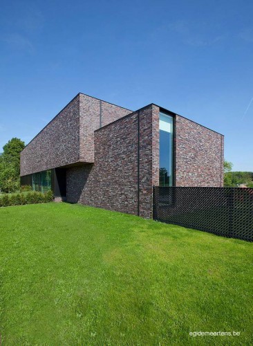 Frente de la residencia contemporánea