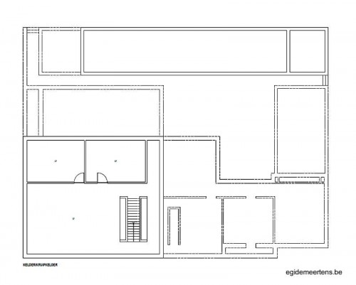 Plano arquitectónico de la planta inferior