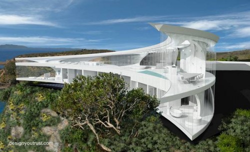 Modelo de casa futurista