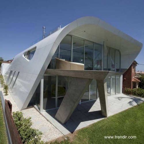 Modelo de casa futurista