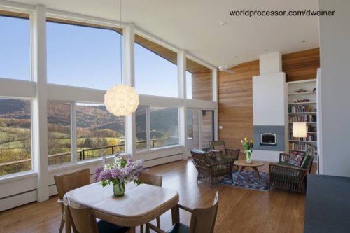 Otro ángulo de la sala vista desde el comedor