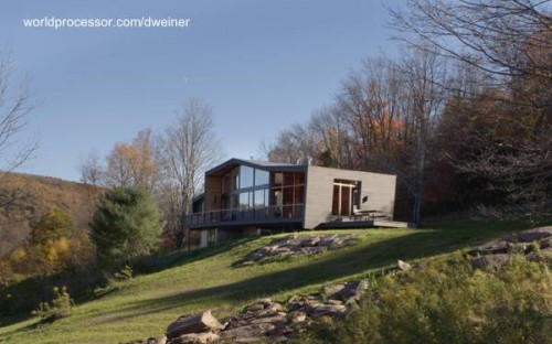 Una vista en perspectiva desde un punto más abajo en el parque