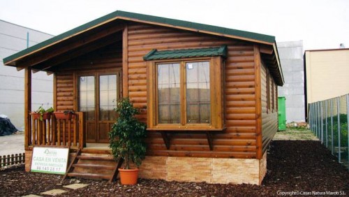 Modelo de casa tipo cabaña de madera