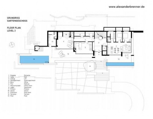 Planta baja con acceso a la terraza y piscina