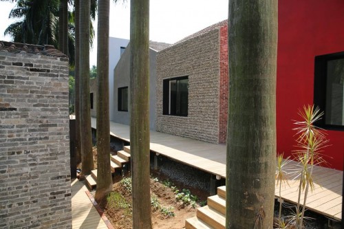 Perspectiva de las fachadas alineadas