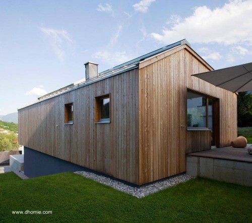 Perspectiva de una vivienda rural
