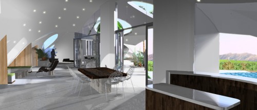 Una vista del interior de la residencia