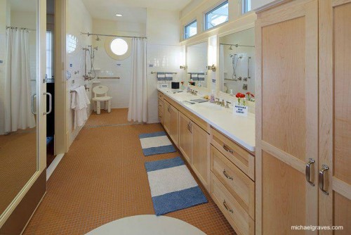 Baño accesible con silla de ruedas