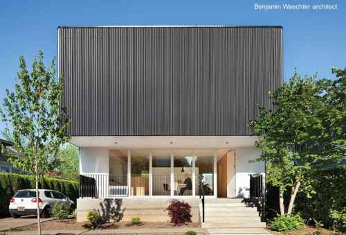 Casa moderna americana con forma de caja en Portland