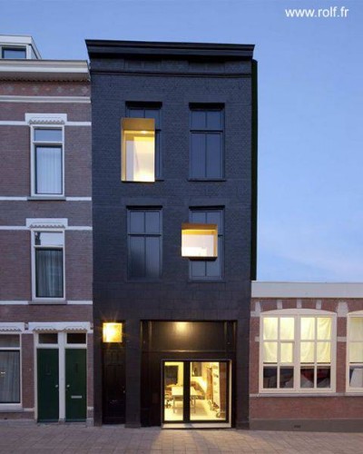 Fachada casa de 100 años renovada en Rotterdam