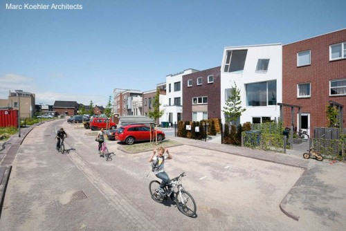 Perspectiva de la fachada del frente a la calle