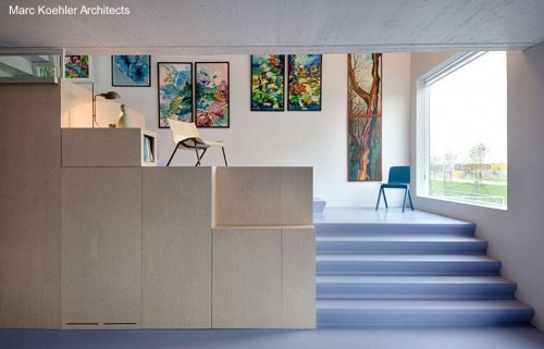 Espacio interior en desnivel