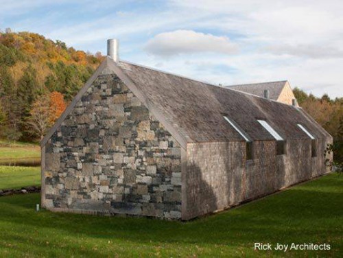 Casa de campo en Woodstock muros de piedra