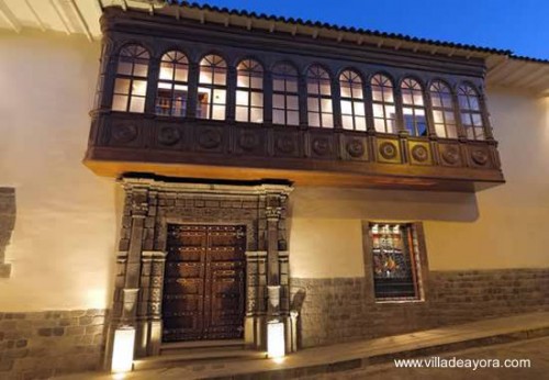 Fachada de casa Colonial en Cuzco ahora hotel