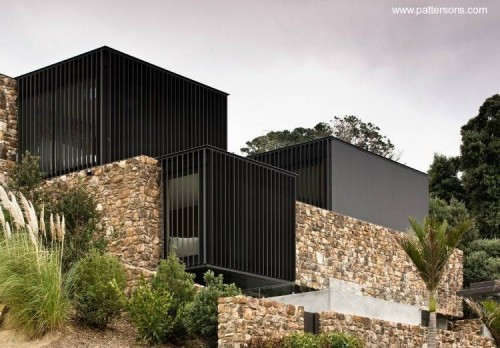 Moderna casa de piedra en Nueva Zelanda