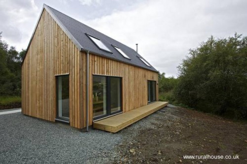 Modelo de casa prefabricada de madera en Escosia