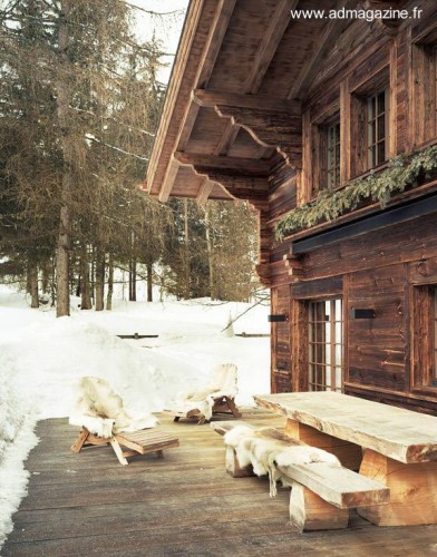 Sector exterior de un chalet remasterizado en Gstaad