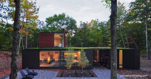 Casa moderna rústica y ecológica en Wisconsin