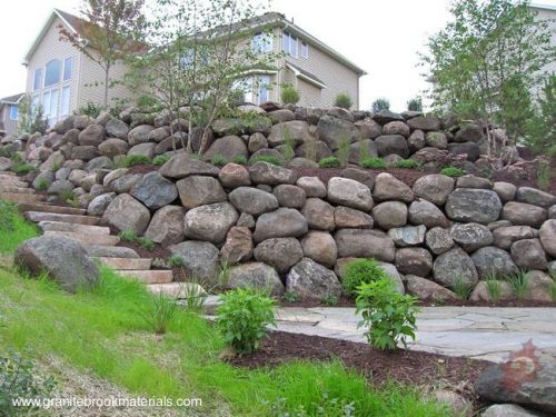 Terrazas con muros de contención