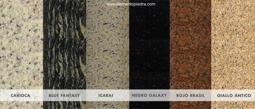 Variedad de granitos para pisos modernos